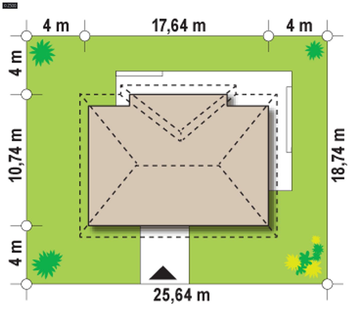 Home project  - Parterowy przestronny dom z 4 sypialniami 