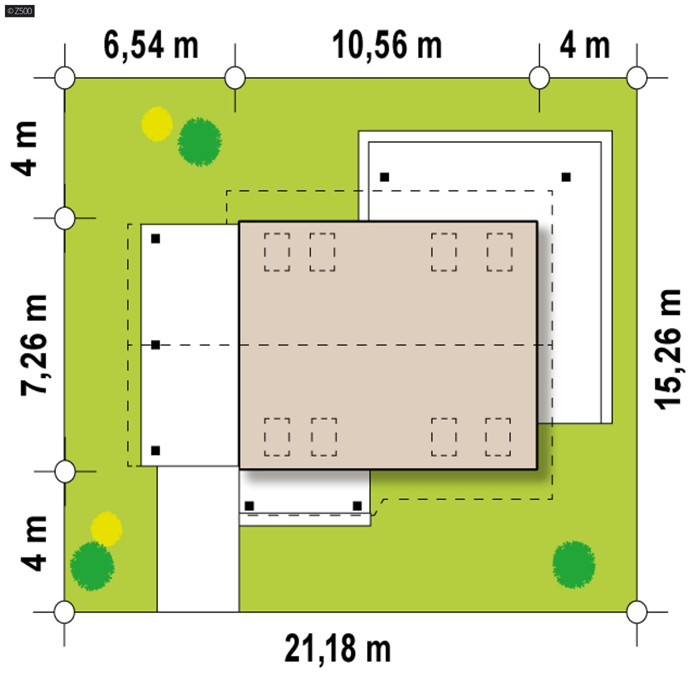 Gotowy projekt domu  - powiększona wersja projektu