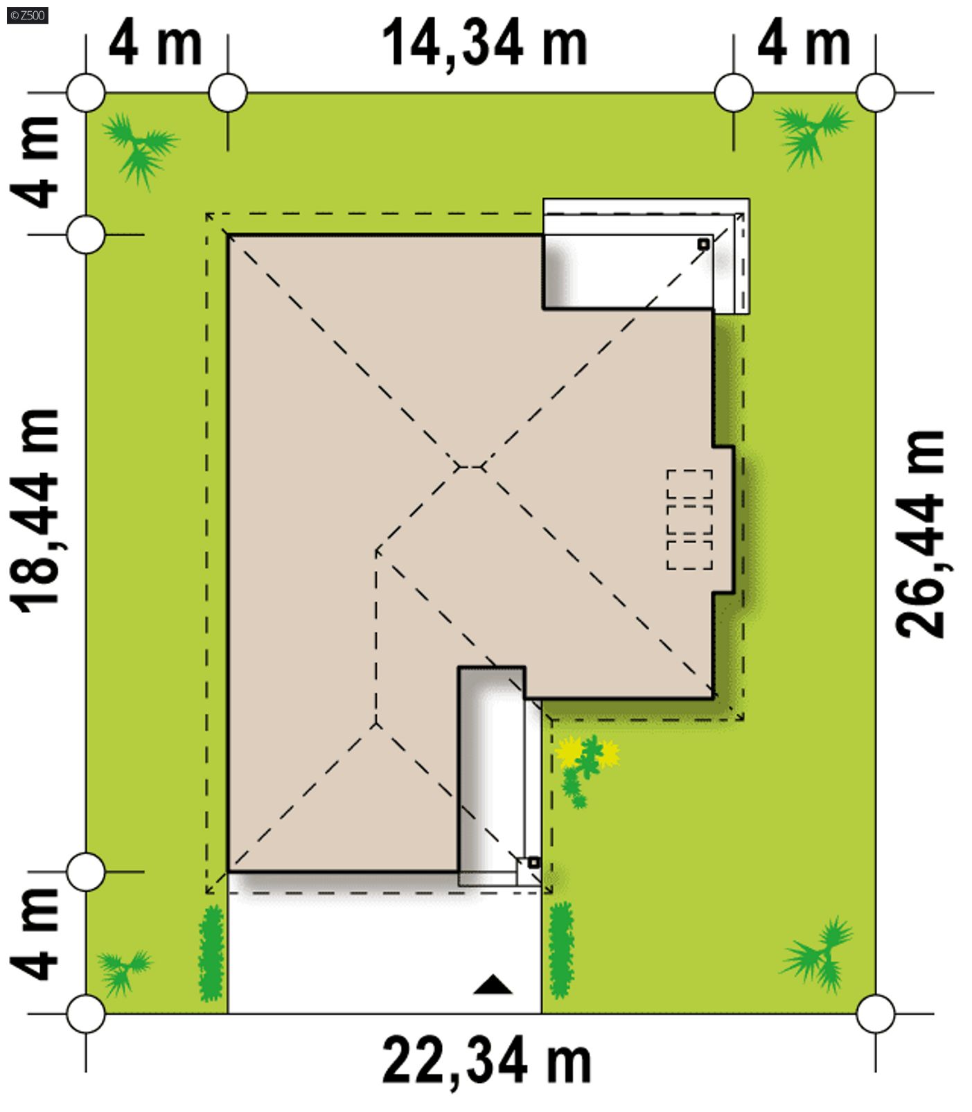 Home project  - wariant projektu Z200 z poddaszem użytkowym