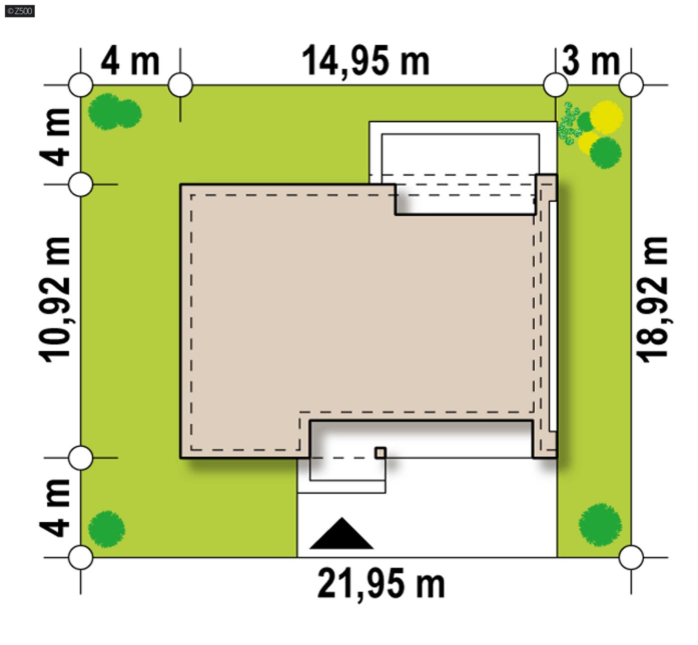 Gotowy projekt domu  - wersja bez garażu
