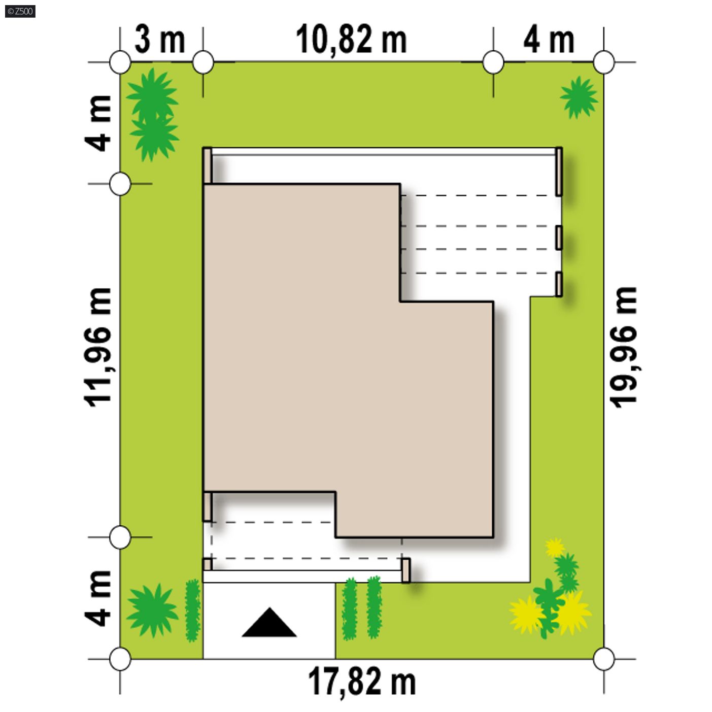 Gotowy projekt domu  - Nowoczesny parterowy dom o powierzchni użytkowej 81 m2.