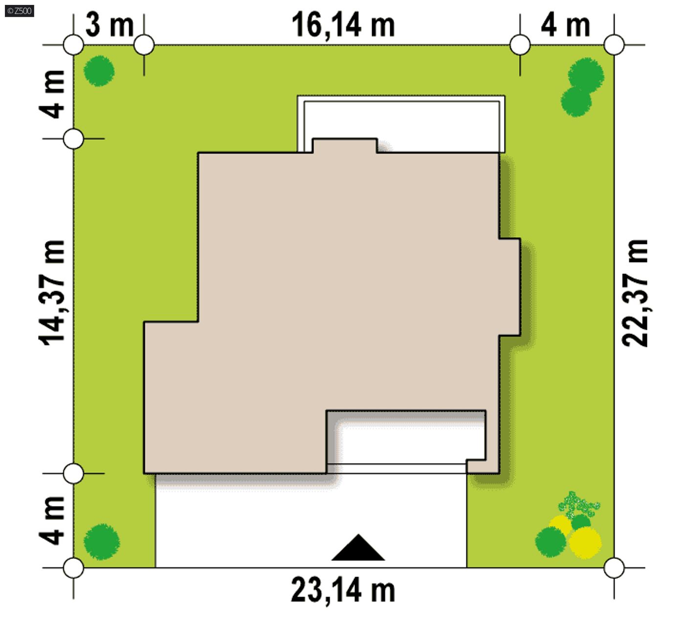 Home project  - Piętrowy dom o zwartej bryle z garażem na dwa auta