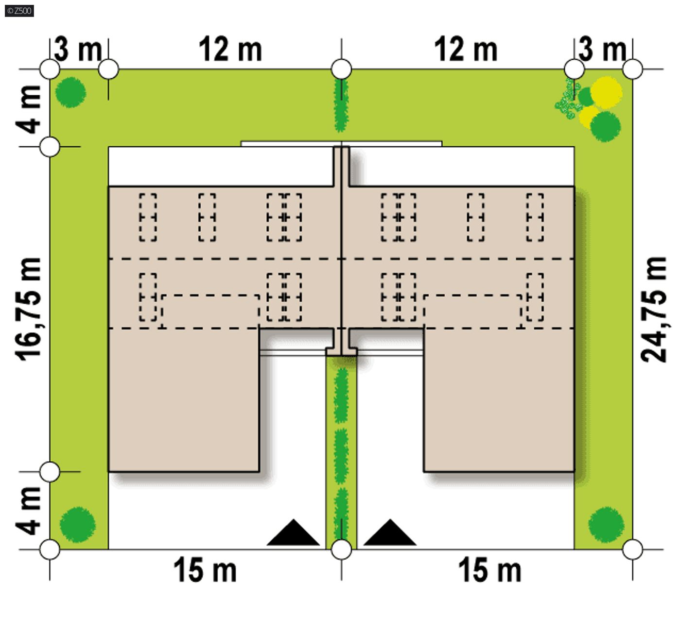 Home project  - Nowoczesny dom z dwoma mieszkaniami, z opcją łączenia segmentów szeregowo.