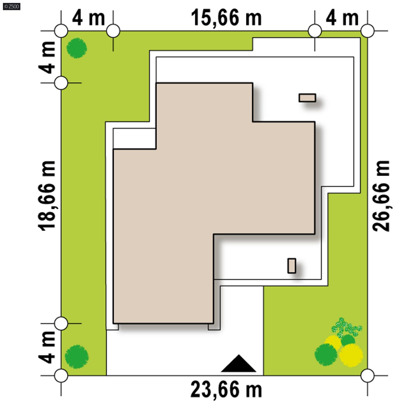 Gotowy projekt domu  - Nowoczesny, dwukondygnacyjny dom z dużymi przeszkleniami, tarasami oraz garażem.