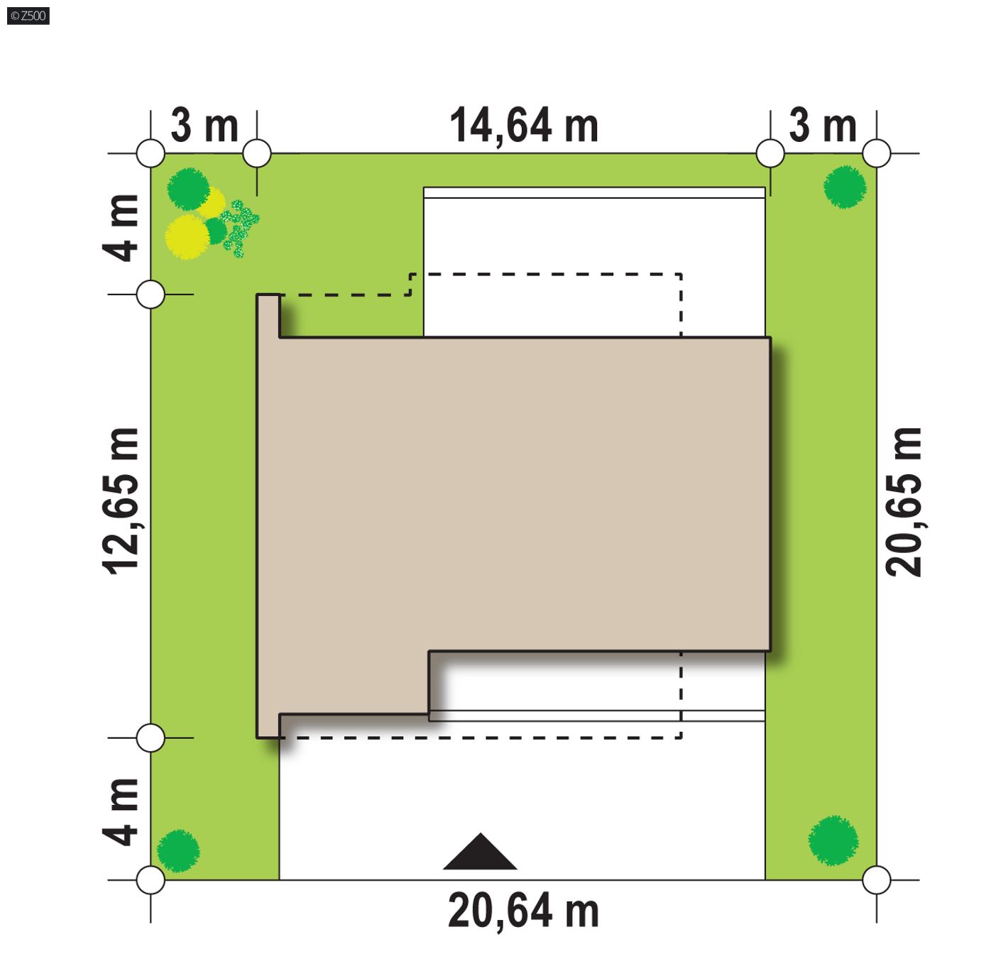 Home project  - Nowoczesny piętrowy dom z tarasem i garażem 1 stanowiskowym. 