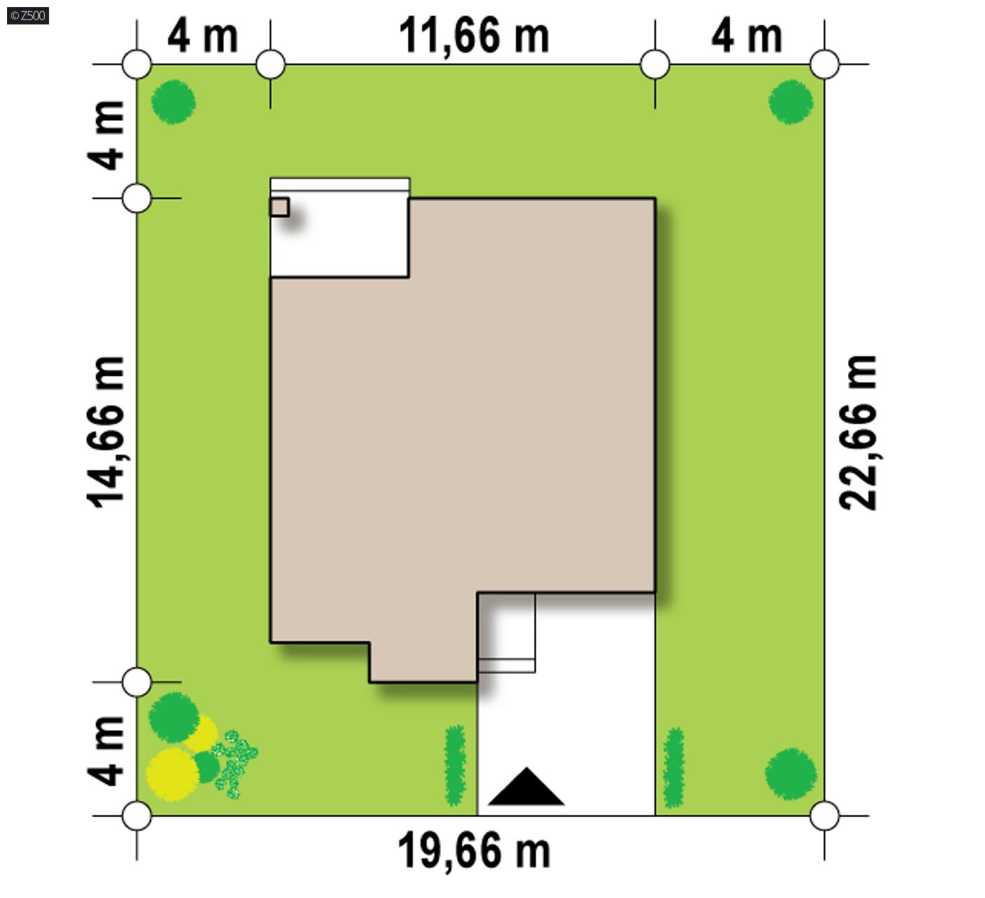 Home project  - Modern 2-story house with garage and big windows/glazing