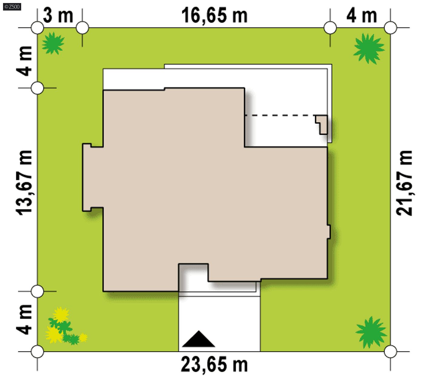 Home project  - Wersja bez garażu z pomieszczeniem na paliwo stałe
