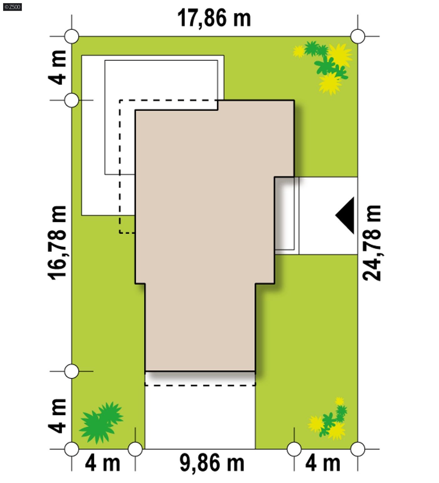 Home project  - Nowoczesny dom jednorodzinny, dwulokalowy z garażem dwustanowiskowym.