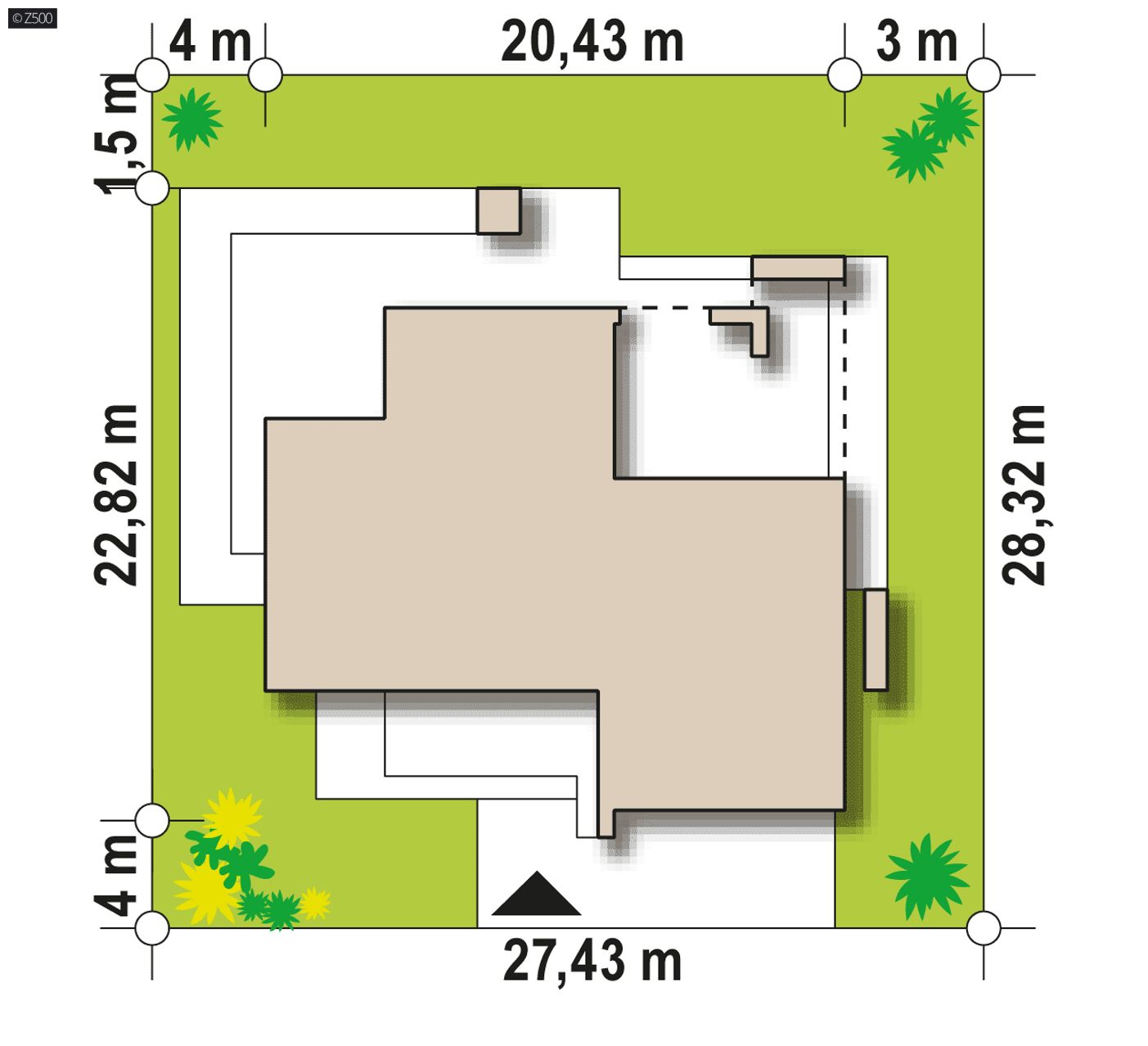 Home project  - Nowoczesna willa z dużymi przeszkleniami, garażem 2-stanowiskowym oraz antresolą