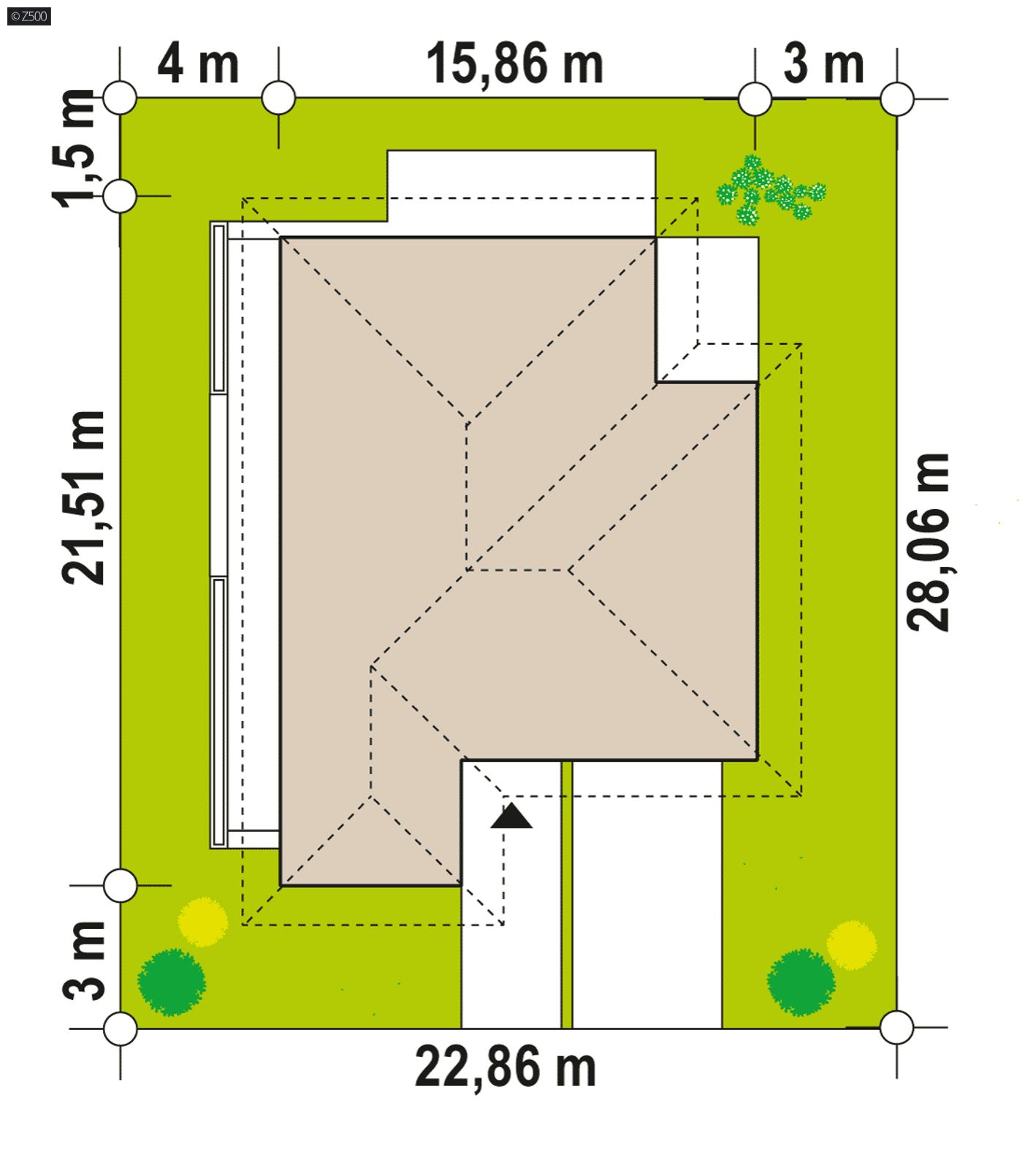 Home project  - Parterowy dom jednorodzinny z garażem dwustanowiskowym