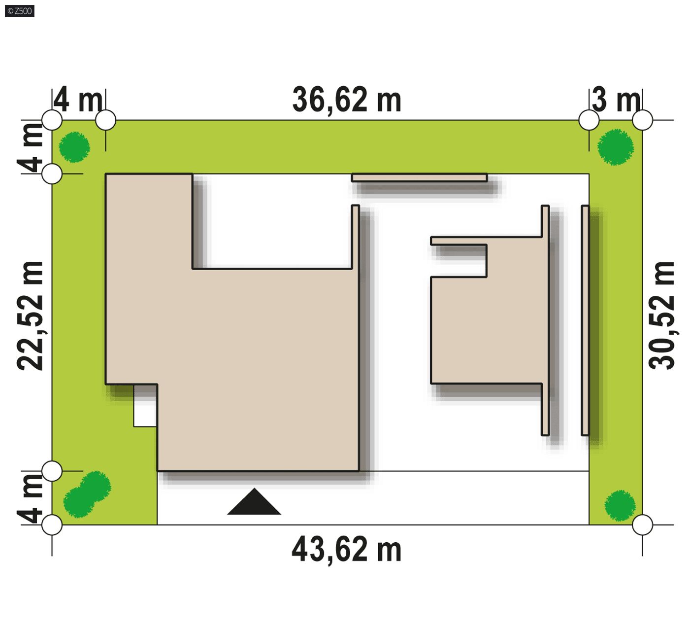 Gotowy projekt domu  - Nowoczesna rezydencja z częścią dzienną, nocną oraz rekreacyjną. 