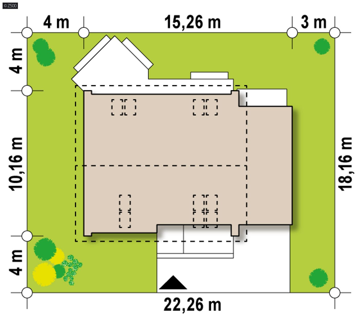 Home project  - wersja ze zmienionym układem pomieszczeń. 