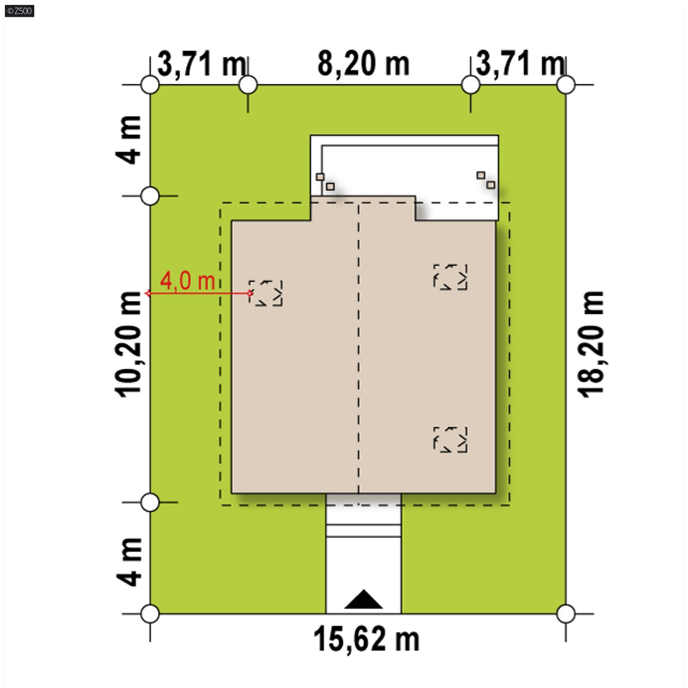 Gotowy projekt domu  - Mały, funkcjonalny dom z pokojem na parterze oraz kuchnią i wykuszem od ogrodu.