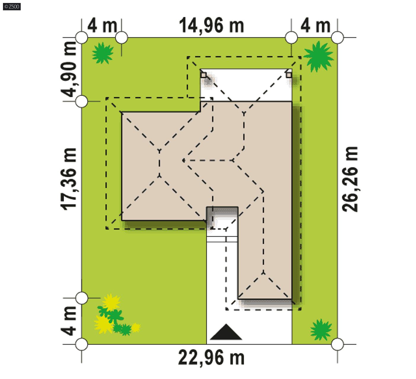 Home project  - Projekt domu z półpiętrem, garażem 1 stan. oraz z częścią rekreacyjną. 