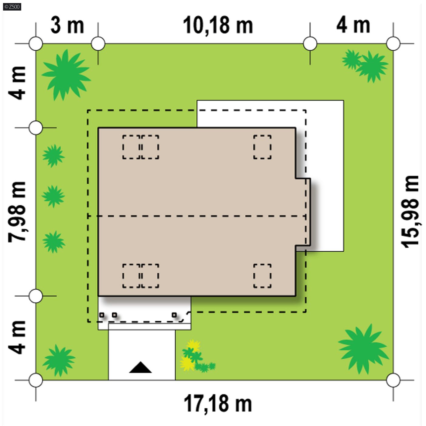 Home project  - Mały dom z pokojem na parterze, dużym P.G i wykuszem w jadalni.