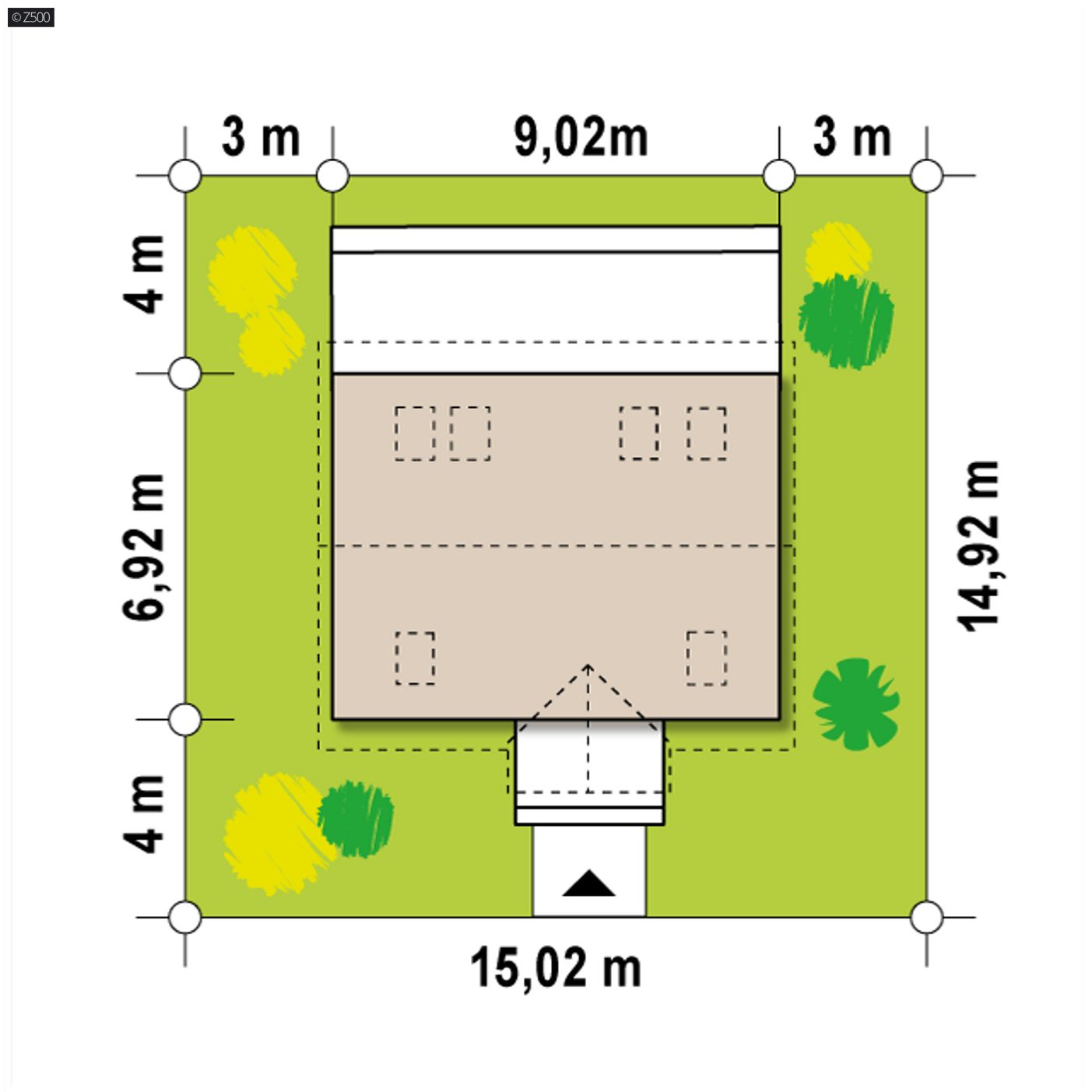 Gotowy projekt domu  - Mały dom, tani i łatwy w budowie, idealny także na małą działkę