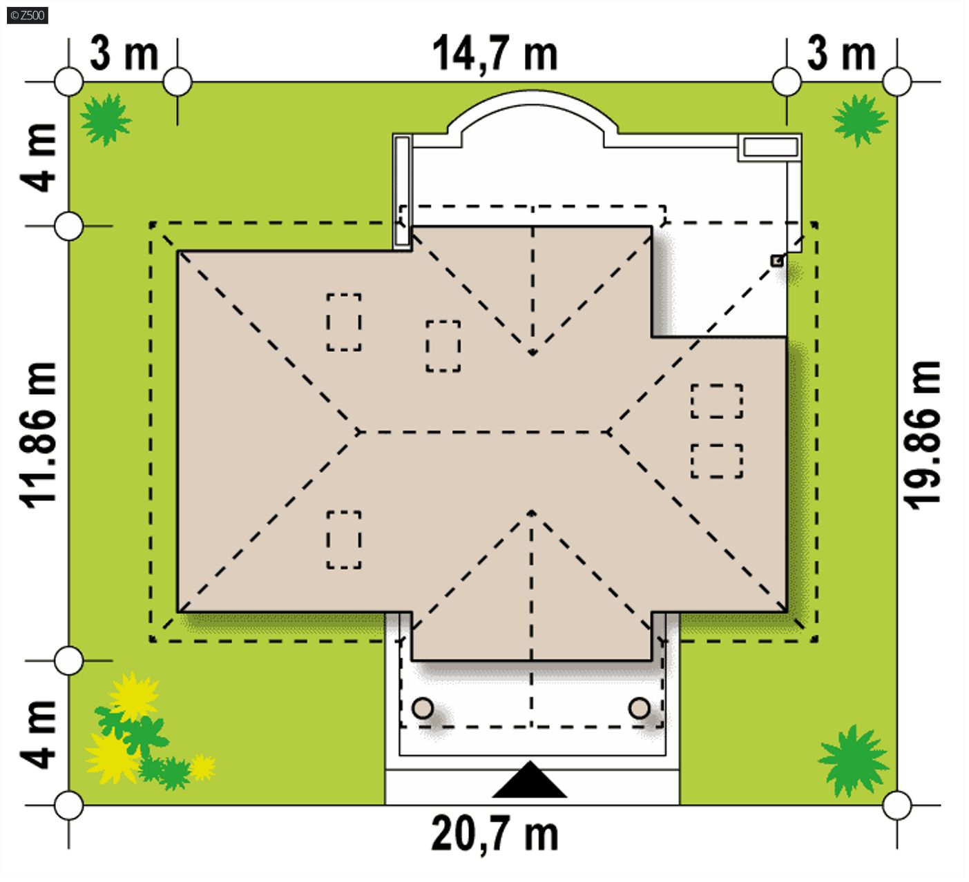 Home project  - Dom w stylu dworkowym z możliwością zagospodarowania poddasza.