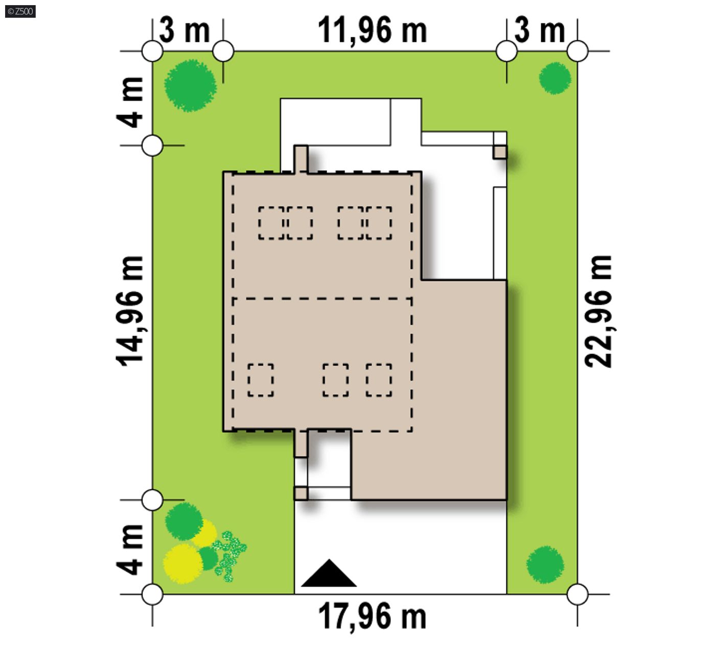 Gotowy projekt domu  - Dom z poddaszem użytkowym oraz garażem 2-stanowiskowym o pow. użytkowej 100m2.