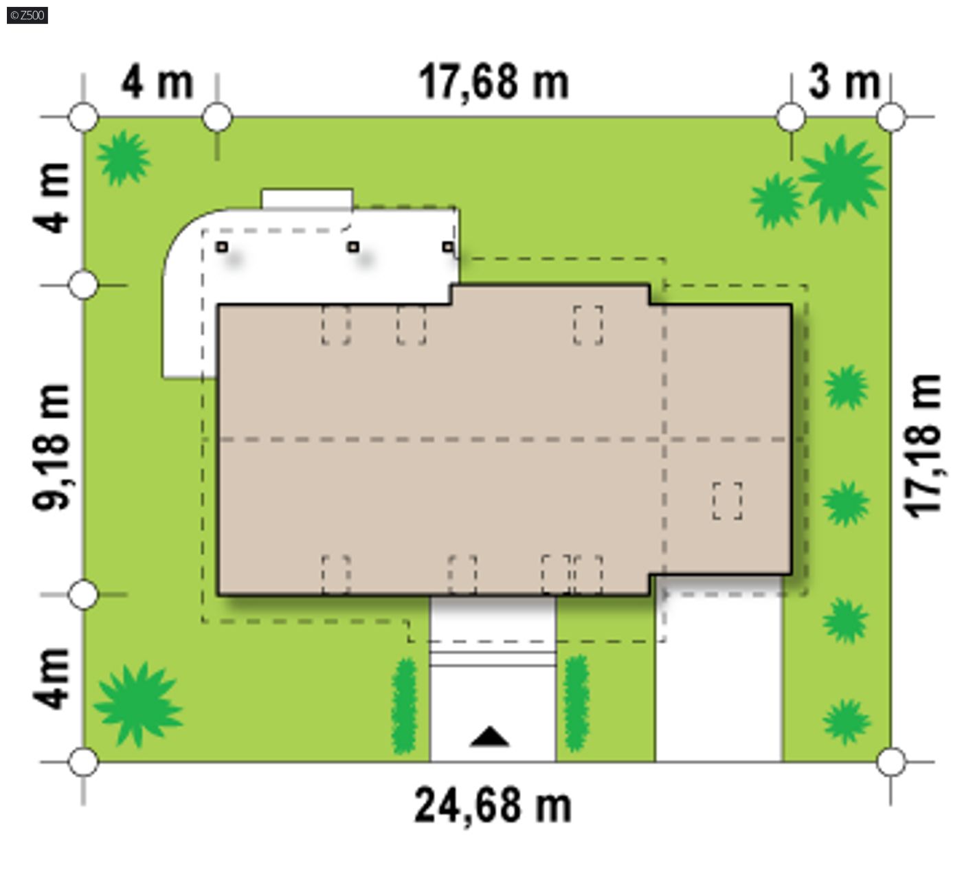 Home project  - Komfortowy projekt domu z poddaszem, dużym salonem oraz wygodnym pom. gosp. 