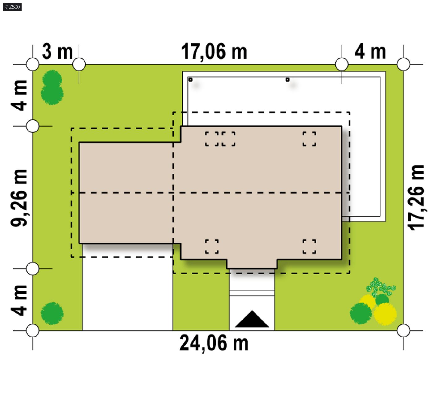 Home project  - Dom jednorodzinny z garażem dwustanowiskowym i półpiętrem.