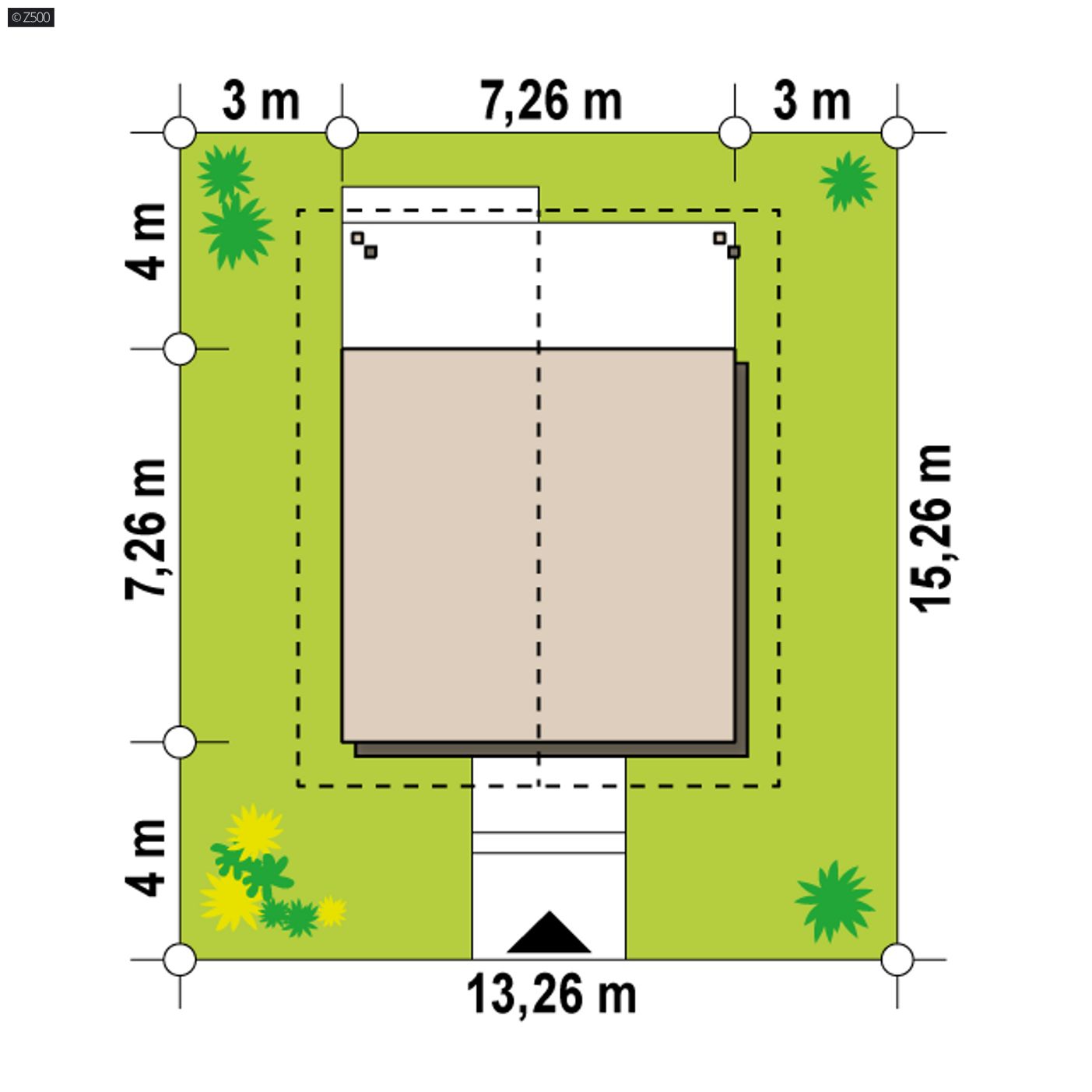 Gotowy projekt domu  - Mały dom z werandą