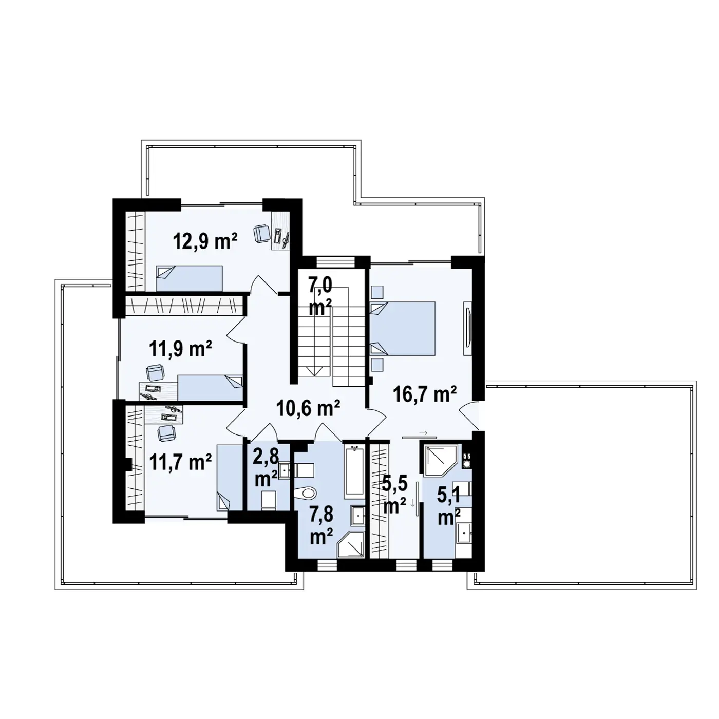Projekt domu Zx139 Nowoczesny dom jednorodzinny z garażem