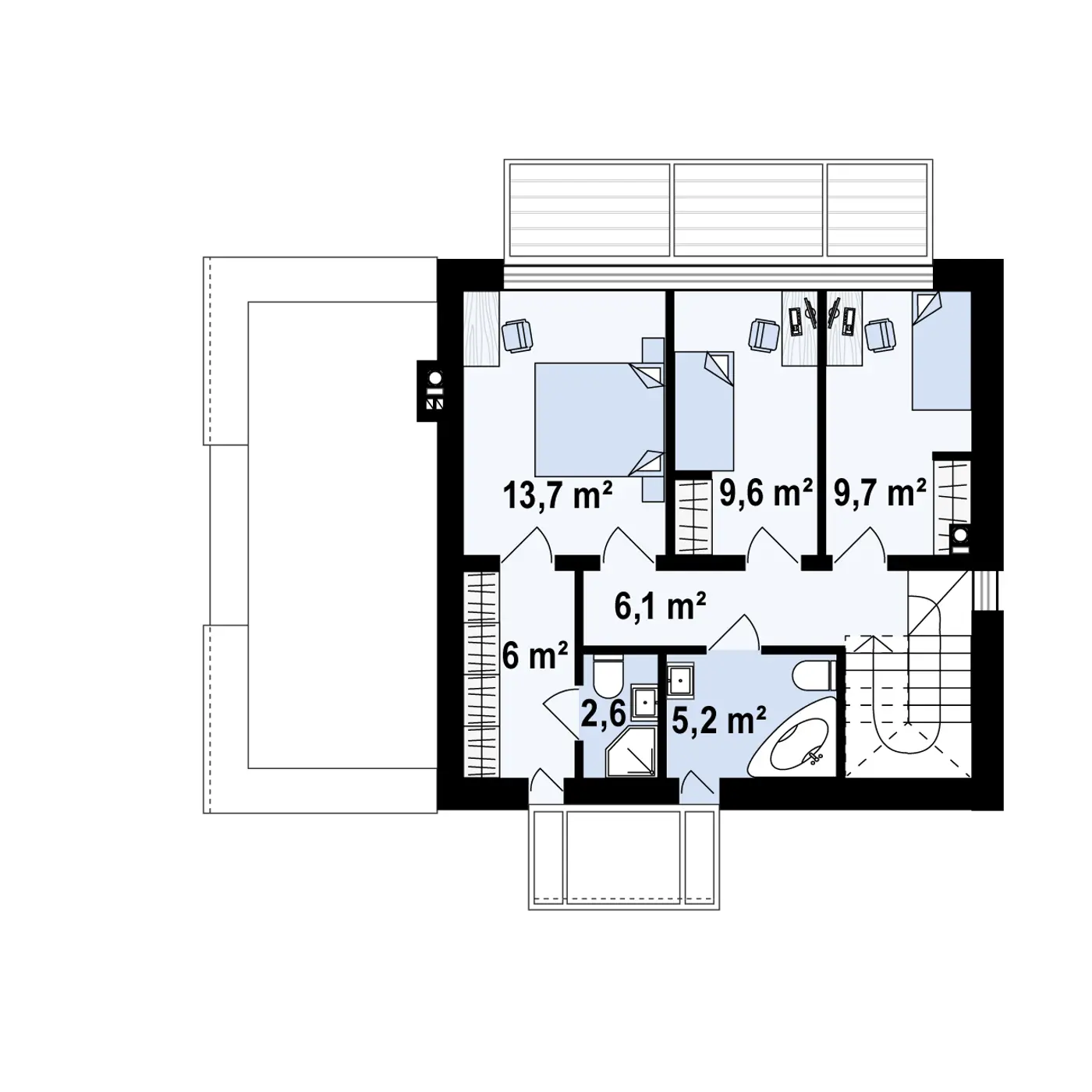 Projekt domu Zx148 Projekt nowoczesnego domu jednorodzinnego, z