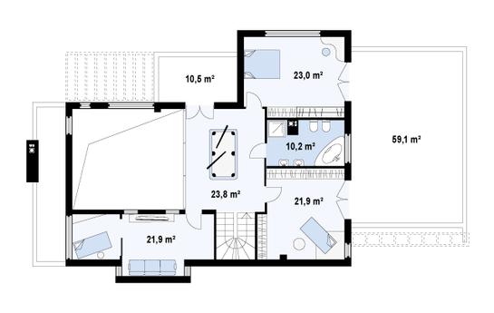 The attic / floor plan