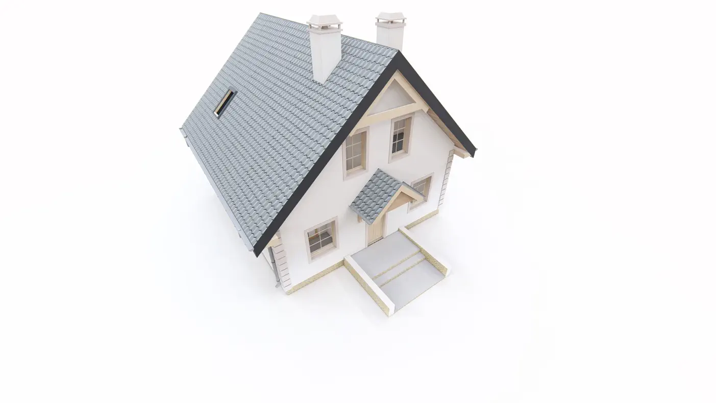 Gotowy projekt domu  - Mały funkcjonalny dom z dwuspadowym dachem i lukarna ekonomiczny w budowie