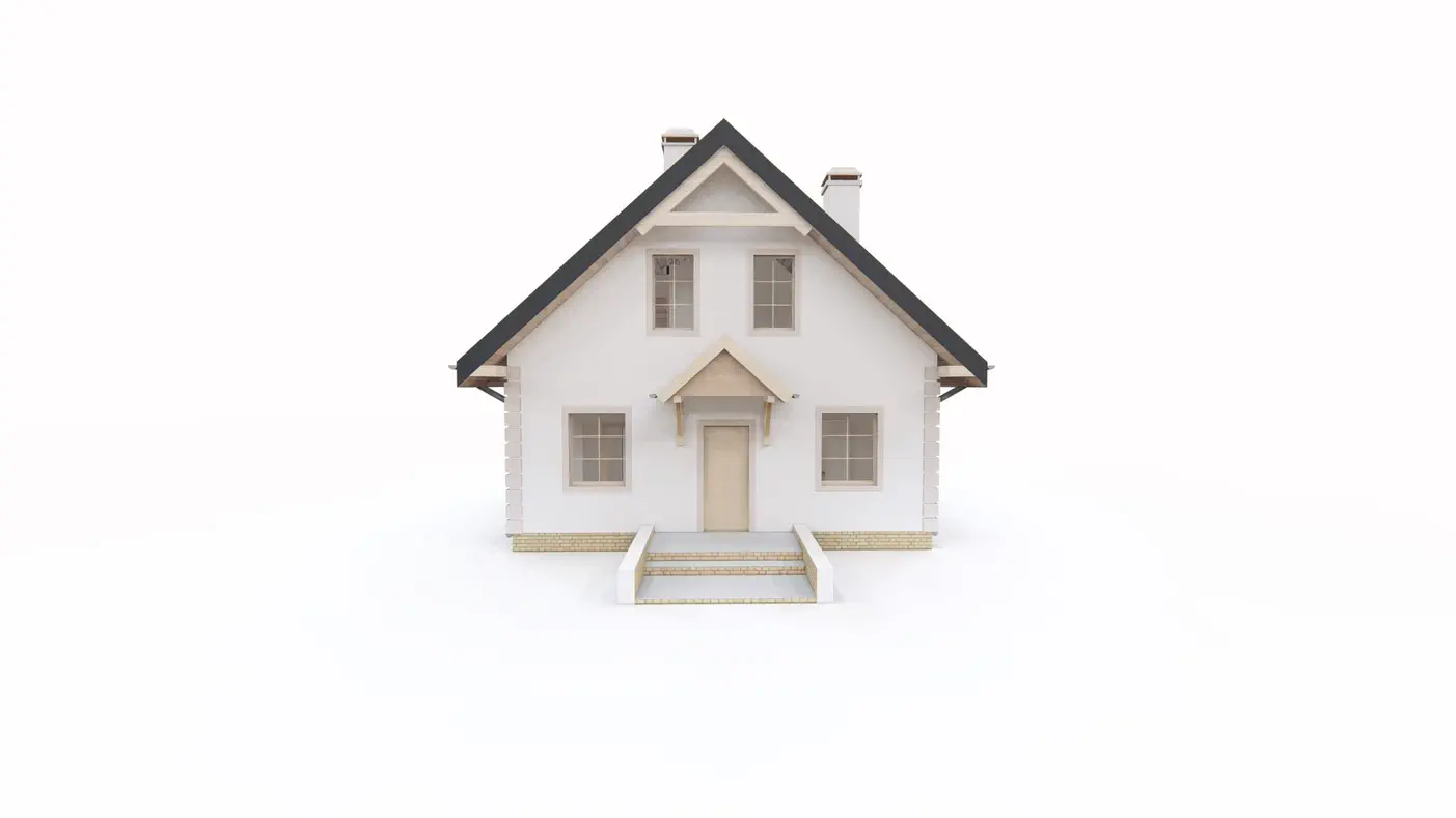 Gotowy projekt domu  - Mały funkcjonalny dom z dwuspadowym dachem i lukarna ekonomiczny w budowie