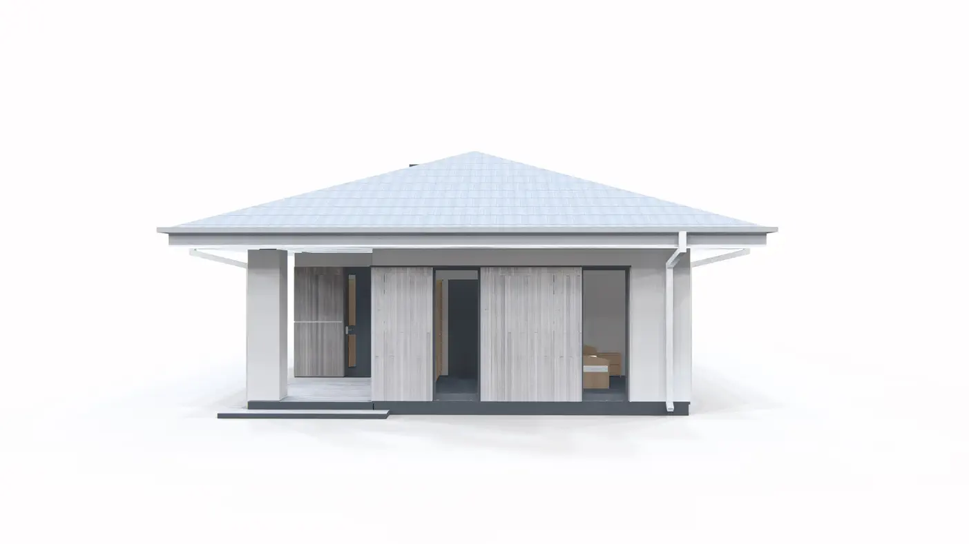 Home project  - Parterowy dom na wąską działkę.