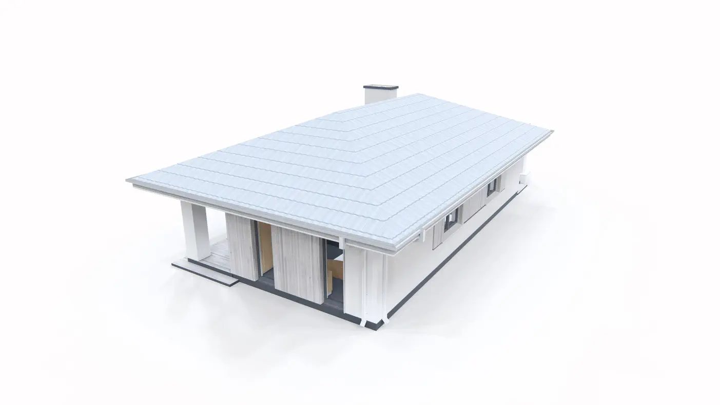 Home project  - Parterowy dom na wąską działkę.