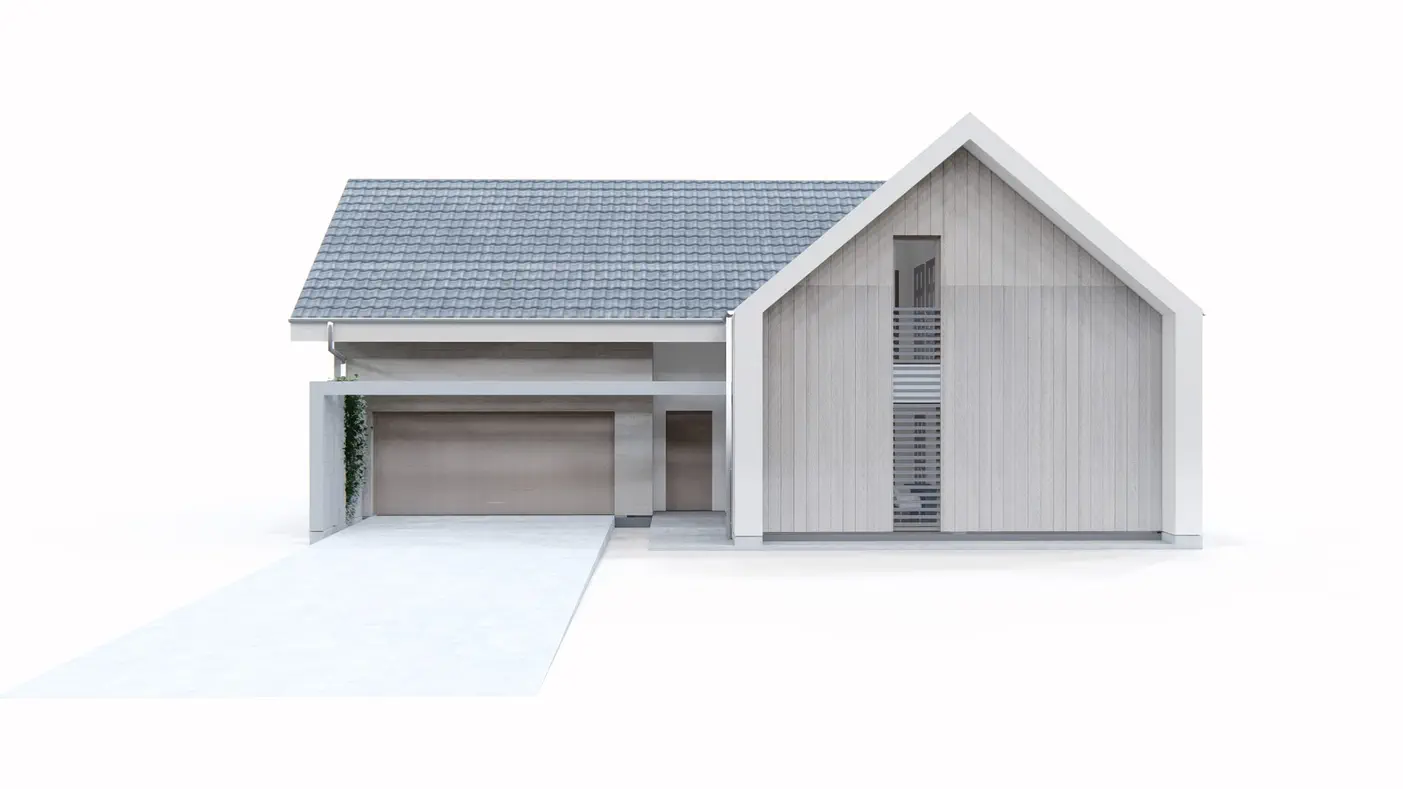 Z357 to wyjątkowy dom z kategorii projekty domów do 180 m2 Gotowy projekt domu - Duży dom nowoczesna stodoła z poddaszem, garażem dwustanowiskowym oraz antresolą