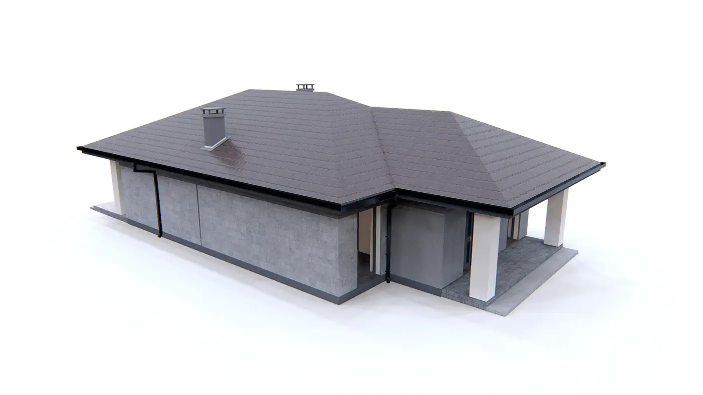 Z366 to wyjątkowy dom z kategorii projekty domów tanich w budowie Gotowy projekt domu - Dom parterowy na wąską działkę