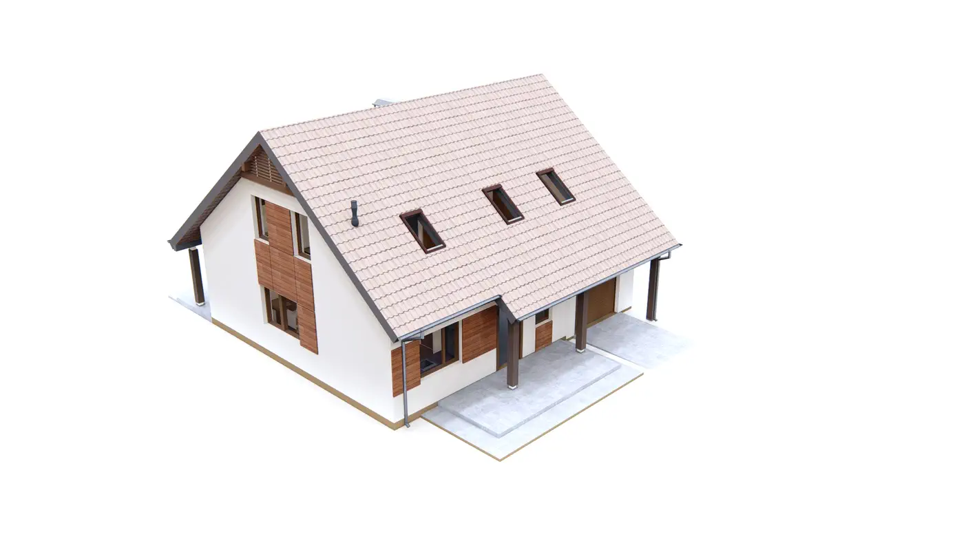 Z119 to wyjątkowy dom z kategorii projekty domów parterowych Gotowy projekt domu - Łatwy w budowie dom z poddaszem, przestronną częścią dzienną, garażem i tarasem