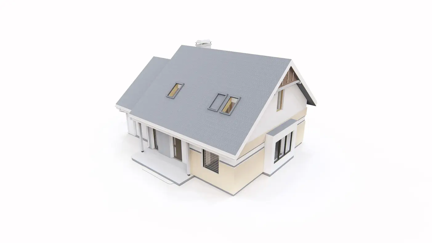 Home project  - Przytulny i komfortowy projekt domu z poddaszem, garażem i wykuszem.