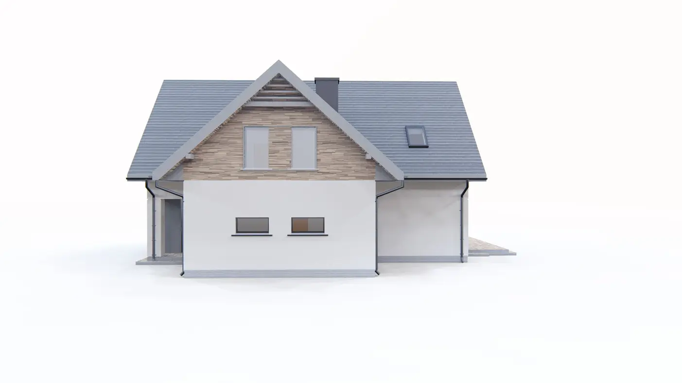 Gotowy projekt domu  - Współczesny dom jednorodzinny z garażem jednostanowiskowym