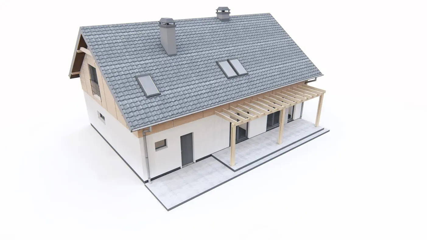 Z130 to wyjątkowy dom z kategorii projekty domów parterowych Gotowy projekt domu - Dom z poddaszem, zwartą bryłą, dachem dwuspadowym i czterema dużymi pokojami