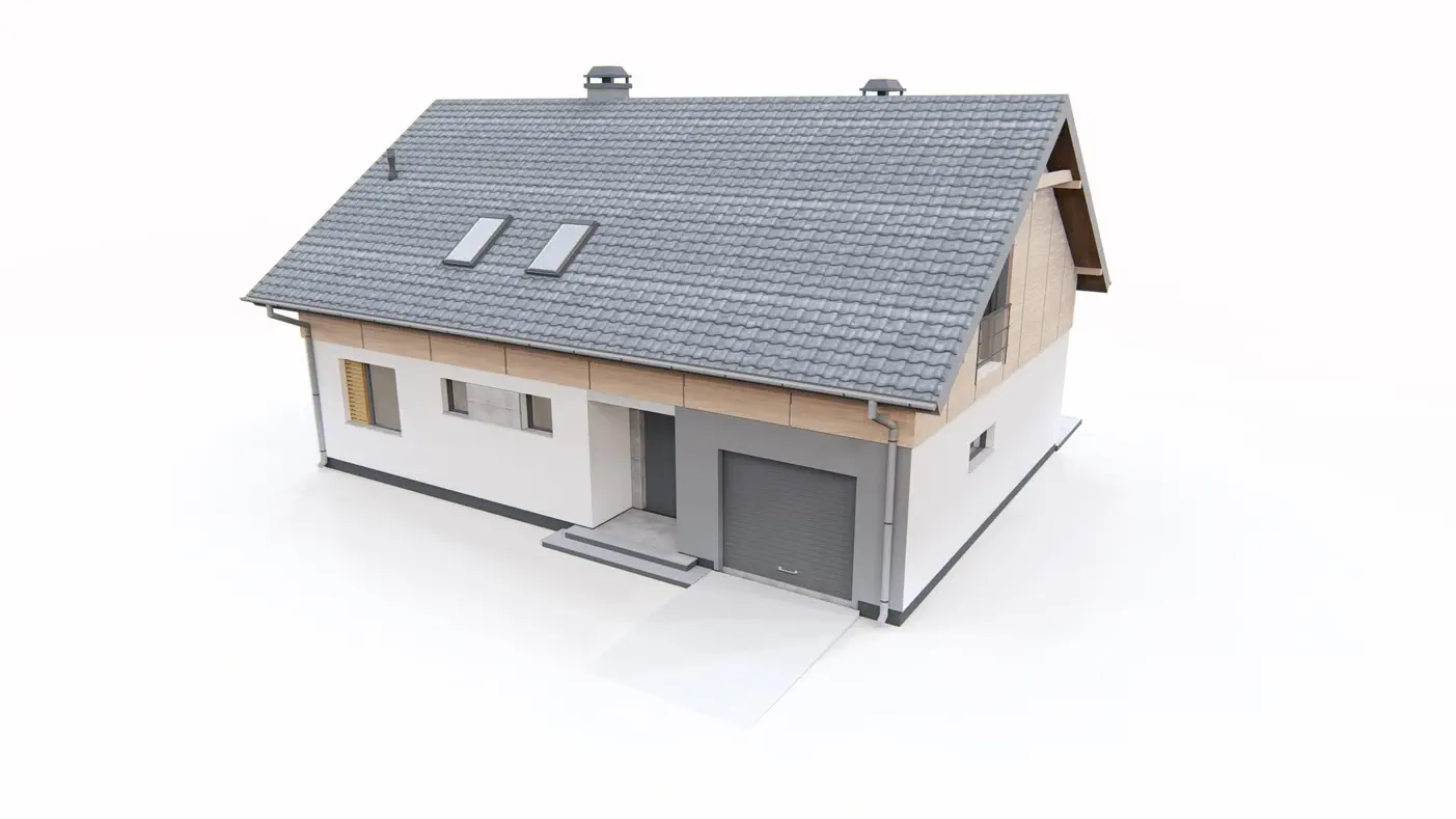 Z130 to wyjątkowy dom z kategorii projekty domów z większą liczbą pokoi Gotowy projekt domu - Dom z poddaszem, zwartą bryłą, dachem dwuspadowym i czterema dużymi pokojami