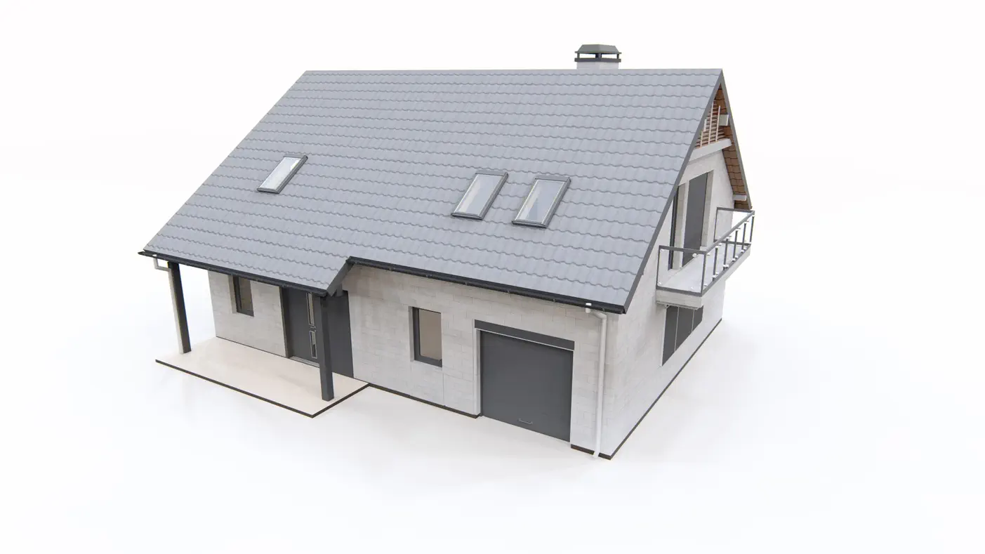 Z133 to wyjątkowy dom z kategorii projekty domów parterowych Gotowy projekt domu - Funkcjonalny dom z poddaszem, dachem dwuspadowym, ekonomiczny w budowie