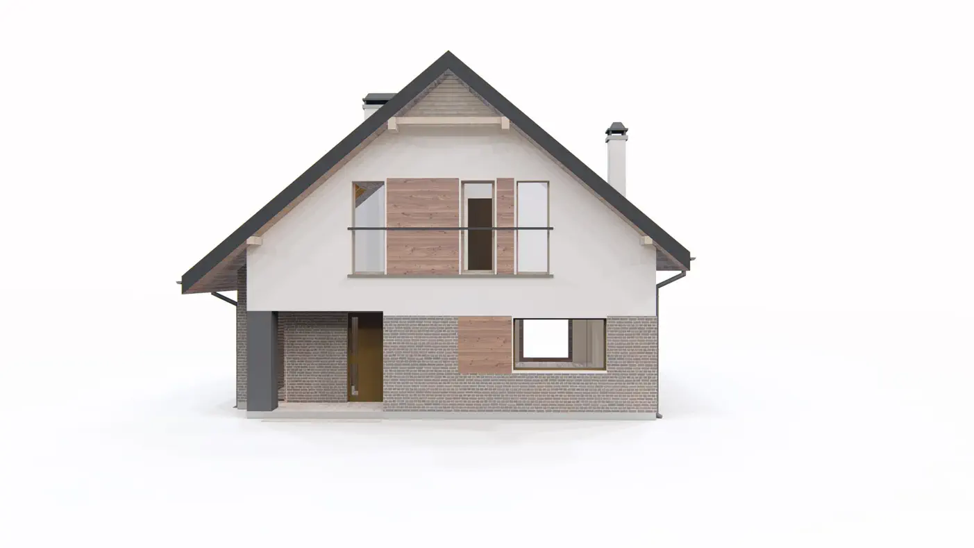 Z134 to wyjątkowy dom z kategorii projekty domów na wąską działkę Gotowy projekt domu - Zgrabny, funkcjonalny dom z przestronną kuchnią, idealny na wąską działkę