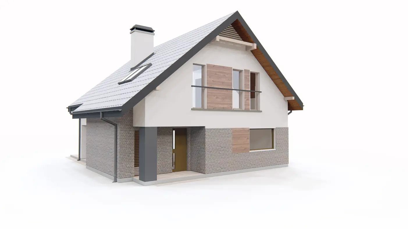 Z134 to wyjątkowy dom z kategorii projekty domów do 110 m2 Gotowy projekt domu - Zgrabny, funkcjonalny dom z przestronną kuchnią, idealny na wąską działkę