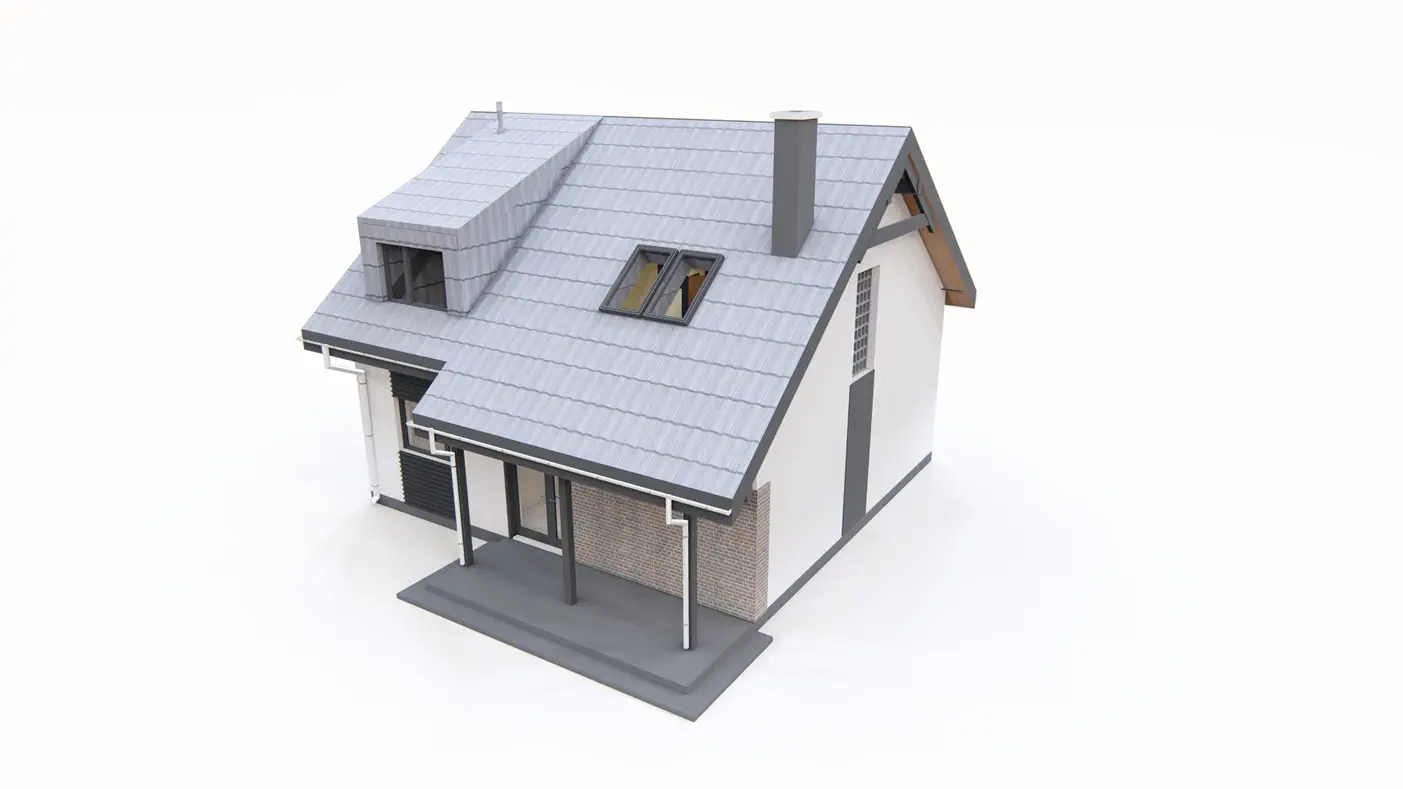 Z146 to wyjątkowy dom z kategorii projekty domów jednorodzinnych Gotowy projekt domu - Mały, funkcjonalny dom z dachem dwuspadowym i przestronnym salonem.