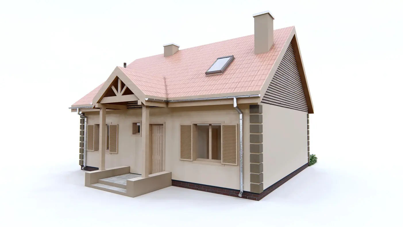 Gotowy projekt domu  - Funkcjonalny dom z dachem dwuspadowym z poddaszem, ekonomiczny w realizacji