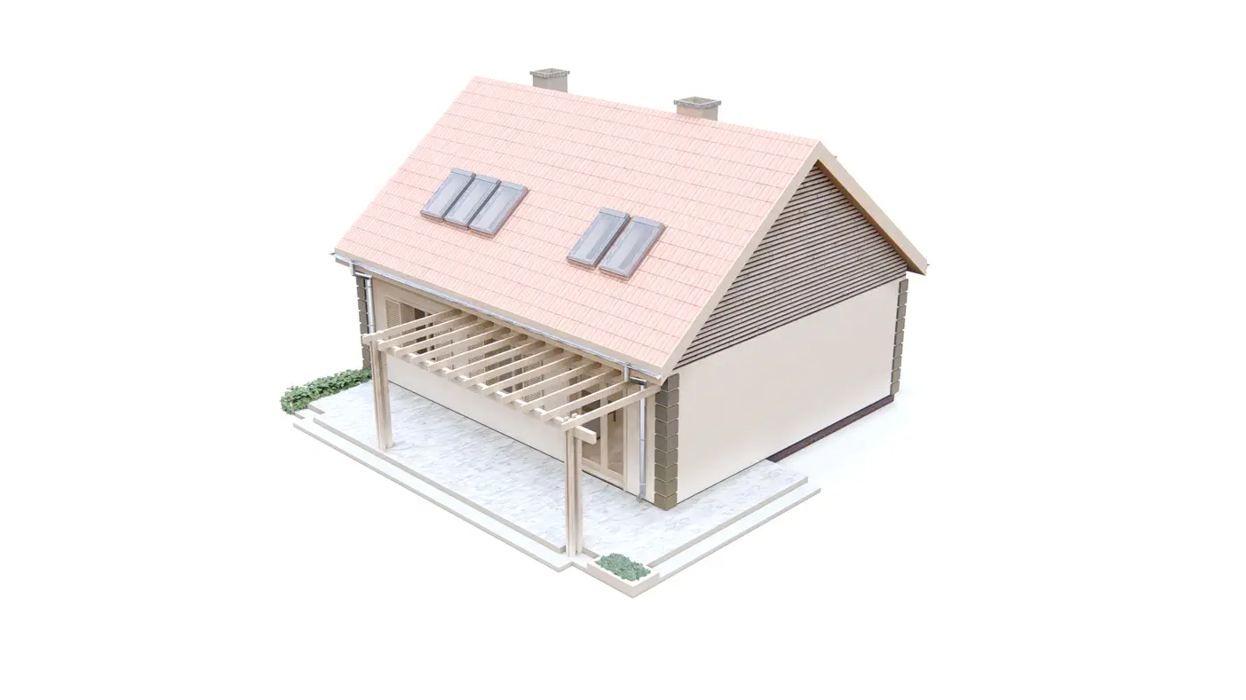 Gotowy projekt domu  - Funkcjonalny dom z dachem dwuspadowym z poddaszem, ekonomiczny w realizacji