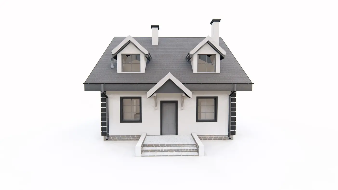 Namo projektas  - Nedidelis ir tradicinis namas su mansardiniais langais palėpėje