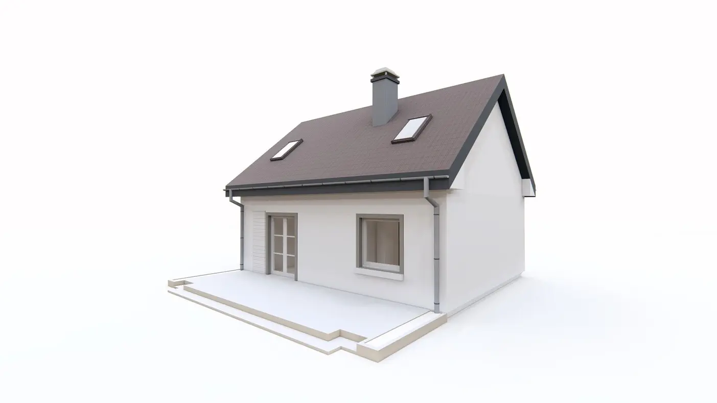 Namo projektas  - Mažas, nebrangiai ir lengvai pastatomas namas, idealu nedideliam sklypui