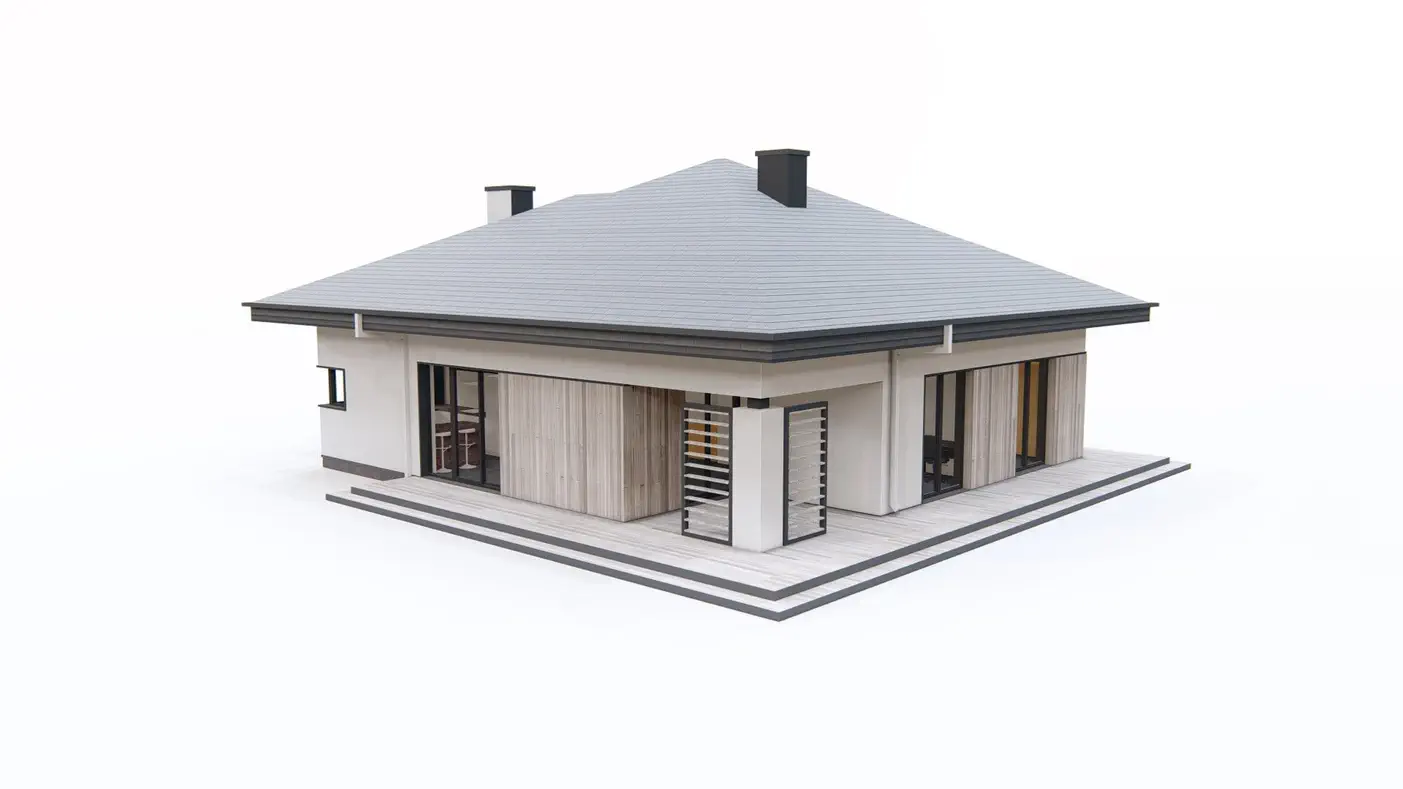 Namo projektas  - Šiuolaikiškas erdvus namas