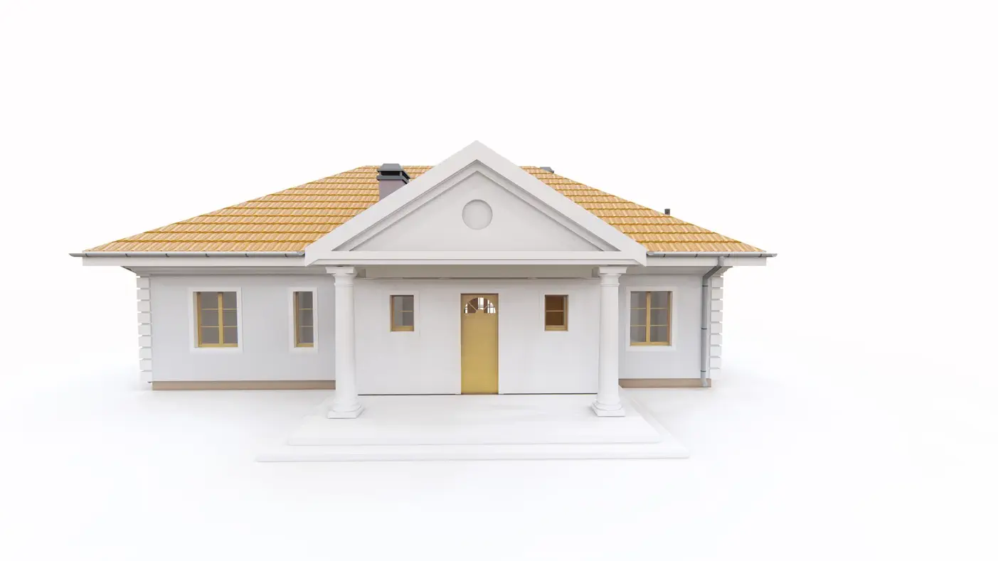 Home project  - Dom w stylu dworkowym z możliwością zagospodarowania poddasza.