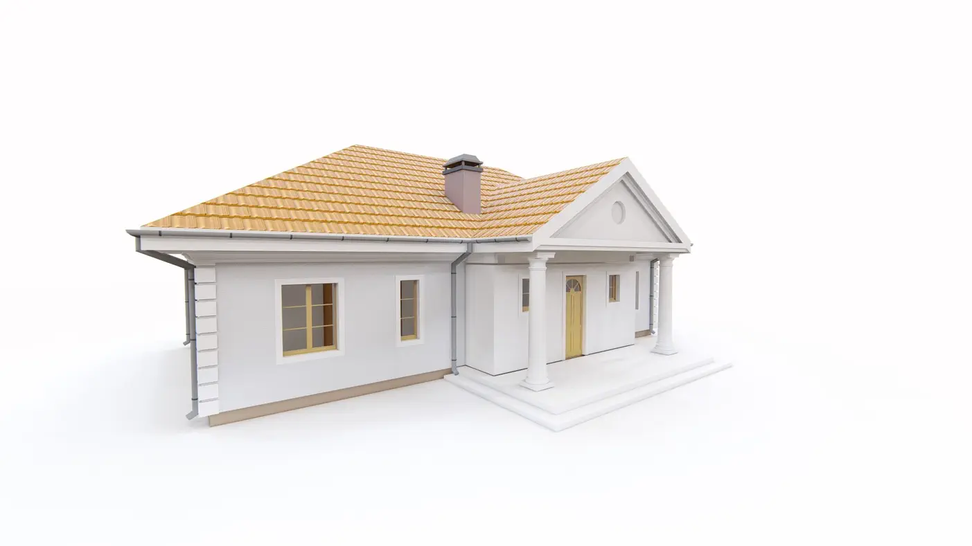 Home project  - Dom w stylu dworkowym z możliwością zagospodarowania poddasza.